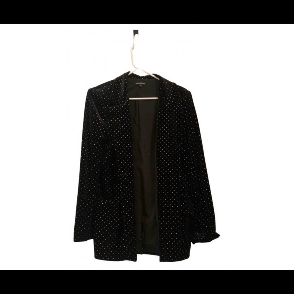 For love and lemons blazer with gold beads